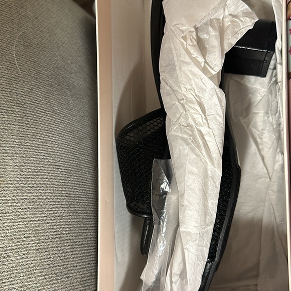 Chinese Laundry Dress Slides Lylah Swish Mesh Black Size 5.5 - Picture 5 of 5